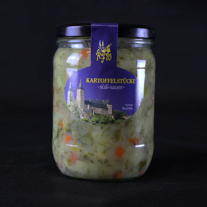 Hausgemachte Kartoffelstücke süß-sauer im Glas der RFW Rochlitz