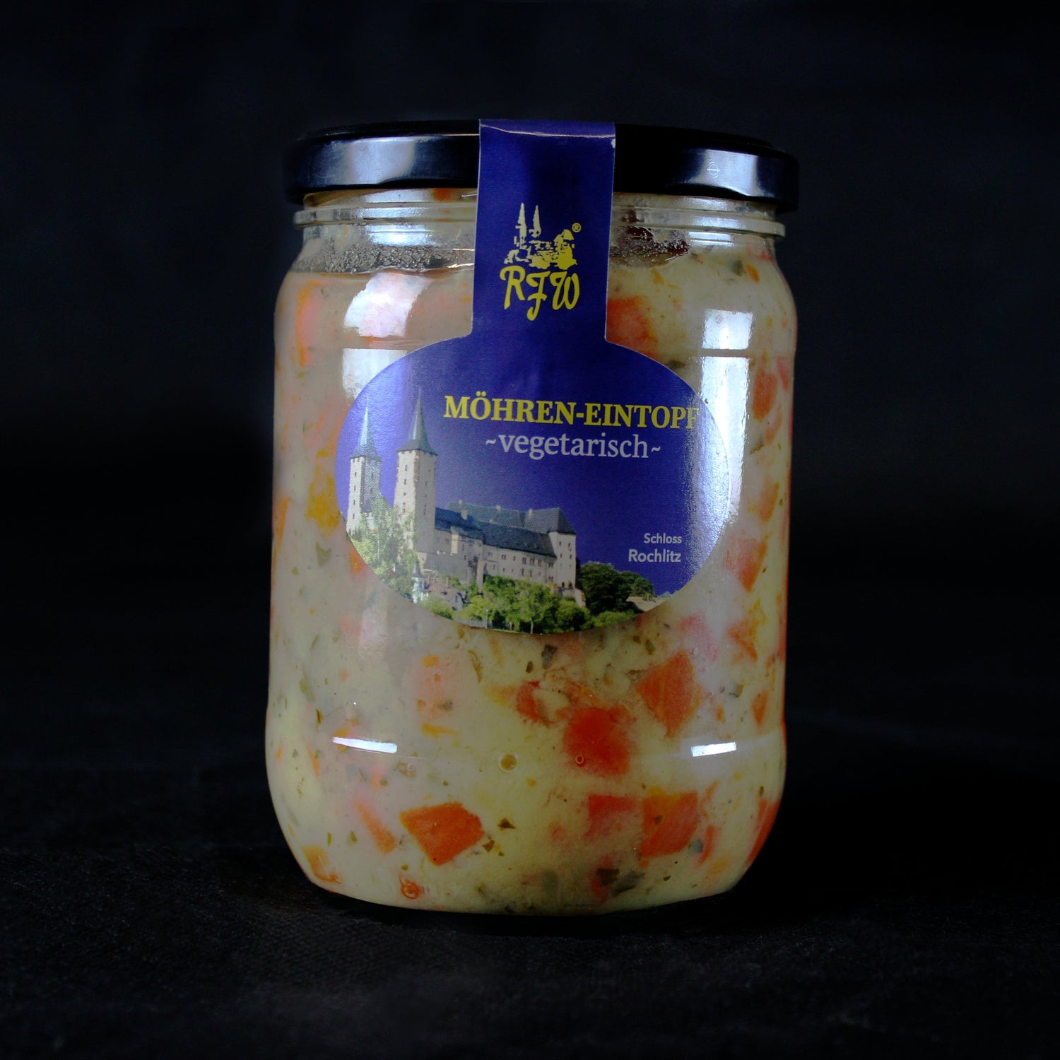 Hausgemachter vegetarischer Möhren-Eintopf im Glas der RFW Rochlitz