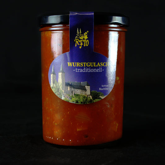 Hausgemachter Wurstgulasch im Glas der RFW Rochlitz